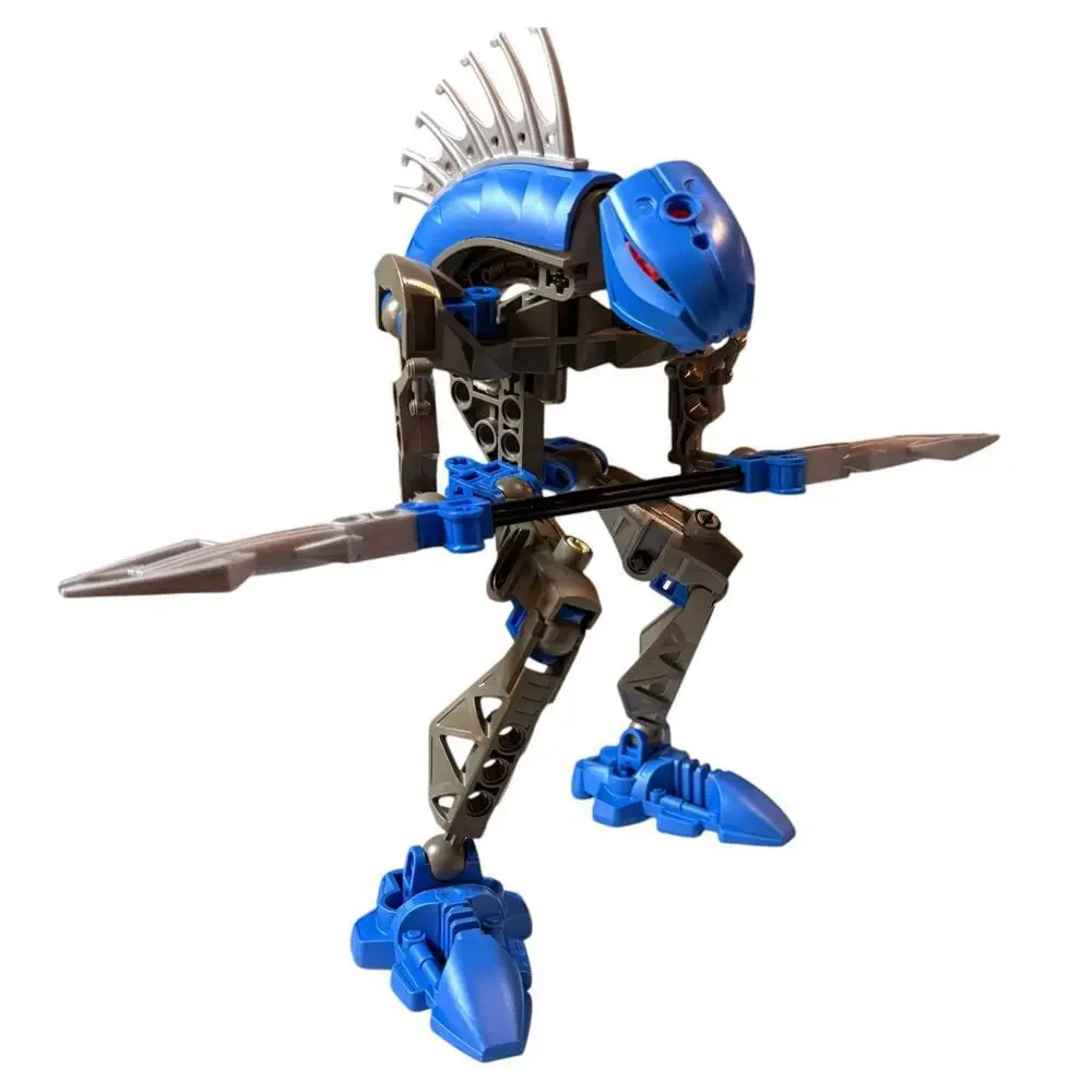 Vintage LEGO BIONICLE Rahkshi Guurahk Blue Orange 8590 Canister DAMAGE No Book